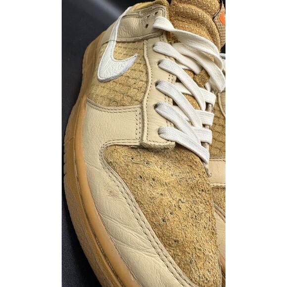Nike Dunk Low Waffle Mens Tan Brown Leather & Suede Sneakers Sz 9.5 FZ4041-744 main image 12